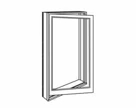 Drawing of an Andersen casement window.