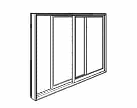 Drawing of an Andersen gliding window.