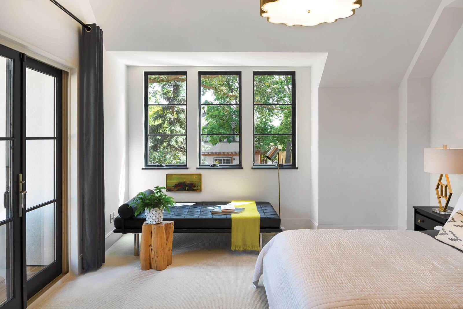 A room with three windows showing elevate casement at its finest.