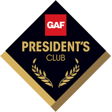 GAF President's Club Certification logo awarded to MNRC