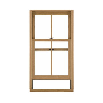Slightly open double hung window from Marvin.