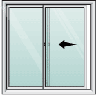 Sketch of single sliding window opening.