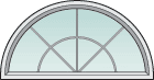 Sketch of specialty rounded window.